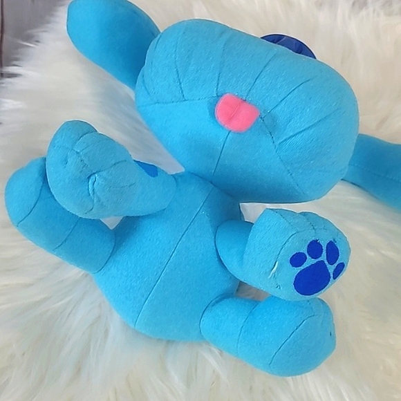 Vintage Tyco 1997 90s Mattel Blues Clues Poseable Blue Plush Stuffed Animal Nick - Picture 12 of 17